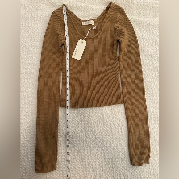 Brown Midi Sweater Skirt & Long Sleeve Sweater Top Set - Retail $100 - Like New - Picture 8 of 14